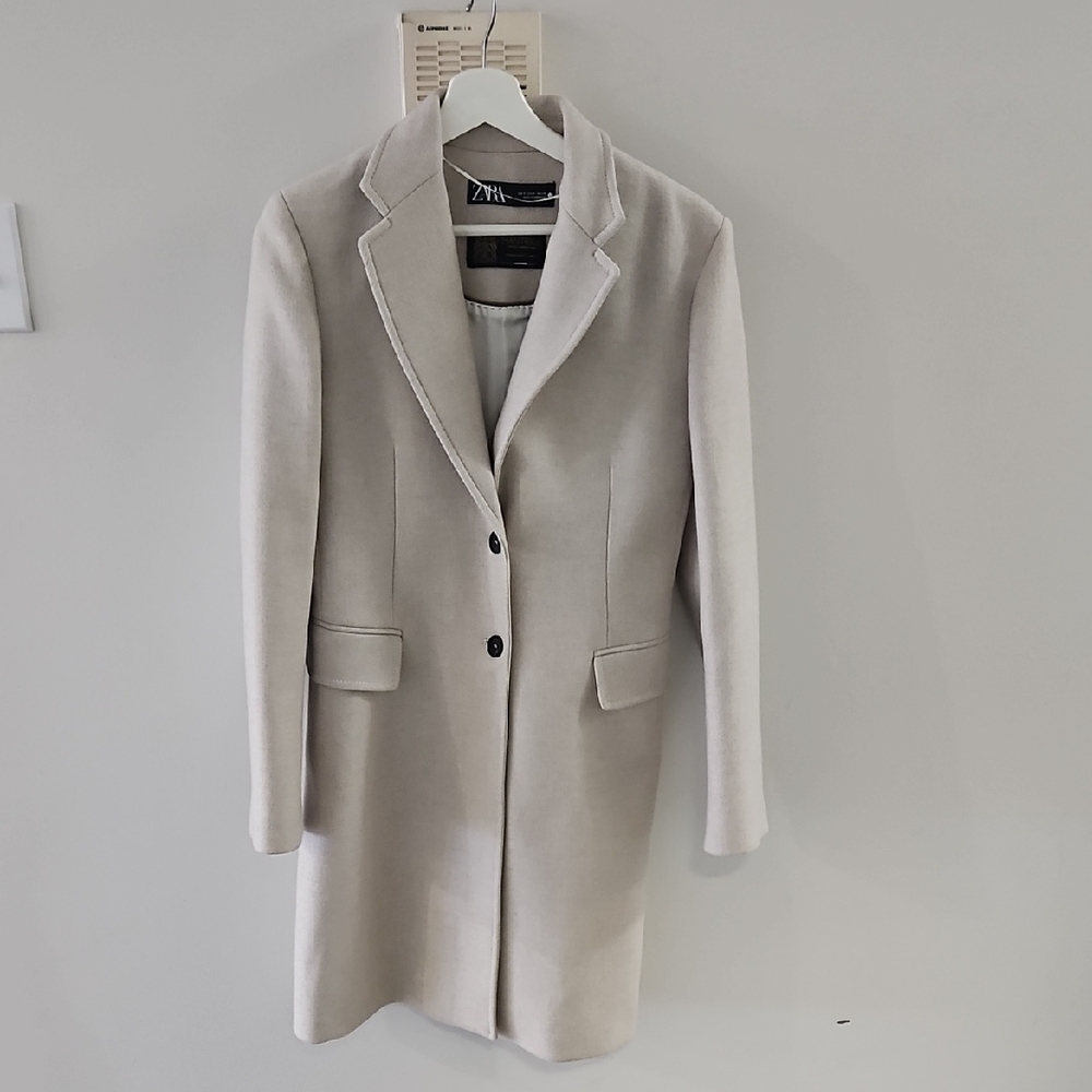 Zara Cream Women's Blazer Coat